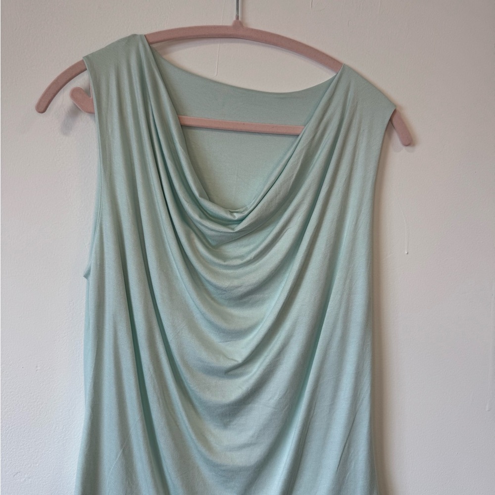 Activewear - Gym Mint Green Draped Women's Top